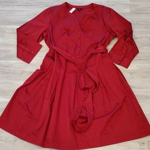 NWT Talbots belted red dress